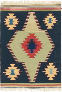 New Handwoven Turkish Kilim Rug - 3' 11" x 5' 5" (47" x 65")