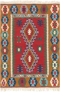 New Handwoven Turkish Kilim Rug - 4' 1" x 5' 10" (49" x 70")
