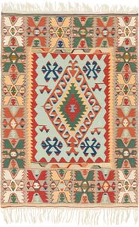 New Handwoven Turkish Kilim Rug - 4'  x 5' 7" (48" x 67")
