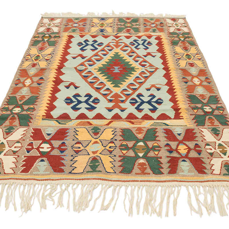New Handwoven Turkish Kilim Rug - 4'  x 5' 7" (48" x 67") - K0080430