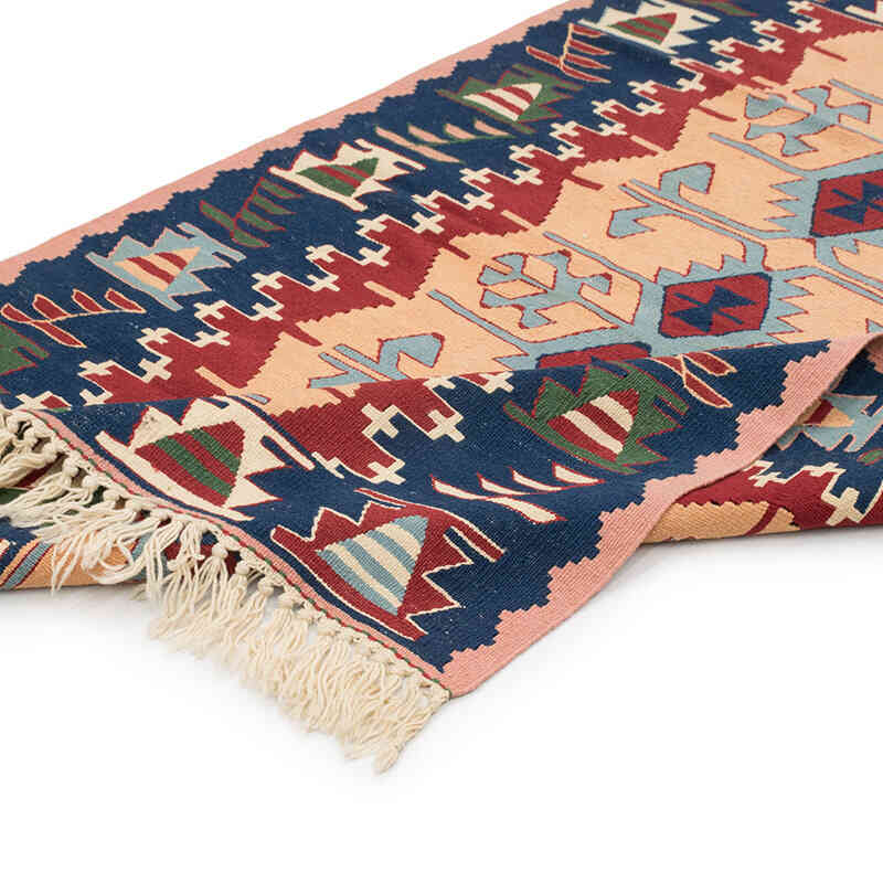 New Handwoven Turkish Kilim Rug - 3' 9" x 5' 5" (45" x 65") - K0080431