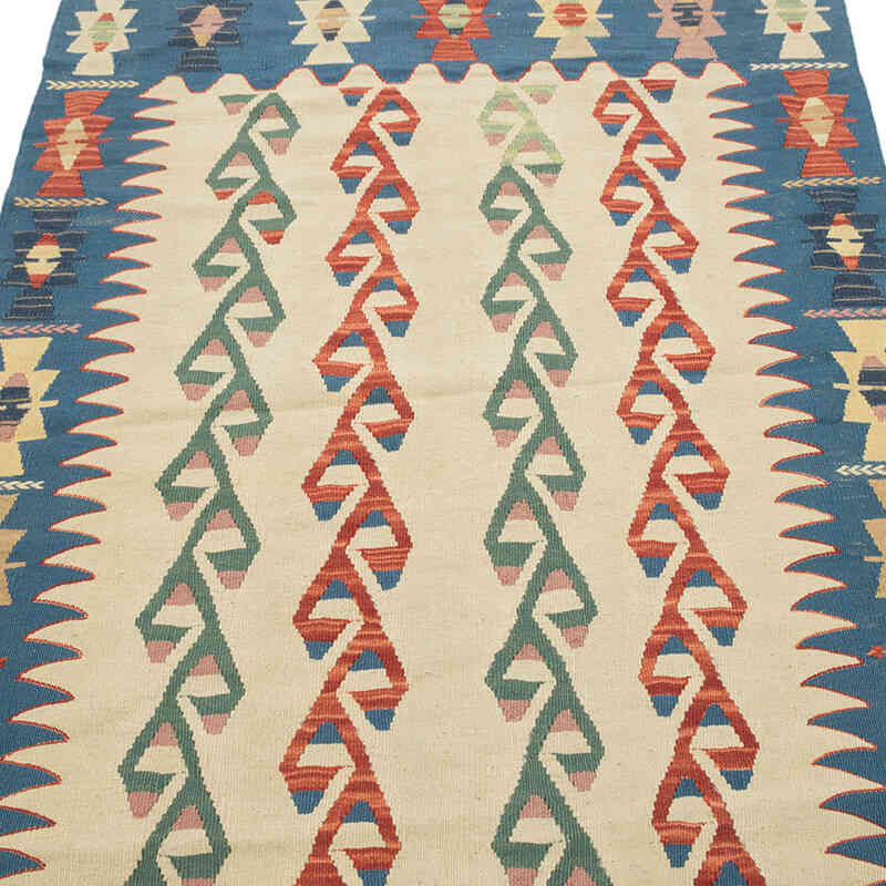 New Handwoven Turkish Kilim Rug - 3' 8" x 5' 6" (44" x 66") - K0080433