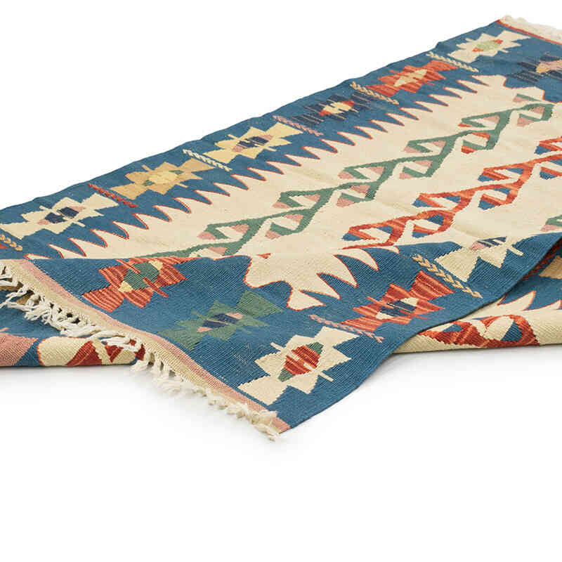New Handwoven Turkish Kilim Rug - 3' 8" x 5' 6" (44" x 66") - K0080433