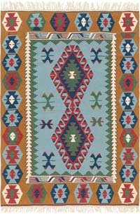 New Handwoven Turkish Kilim Rug - 4' 2" x 5' 11" (50" x 71")