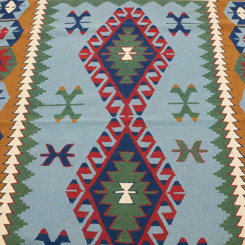 New Handwoven Turkish Kilim Rug - 4' 2" x 5' 11" (50" x 71") - K0080437