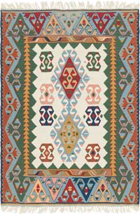 New Handwoven Turkish Kilim Rug - 4' 2" x 5' 11" (50" x 71")