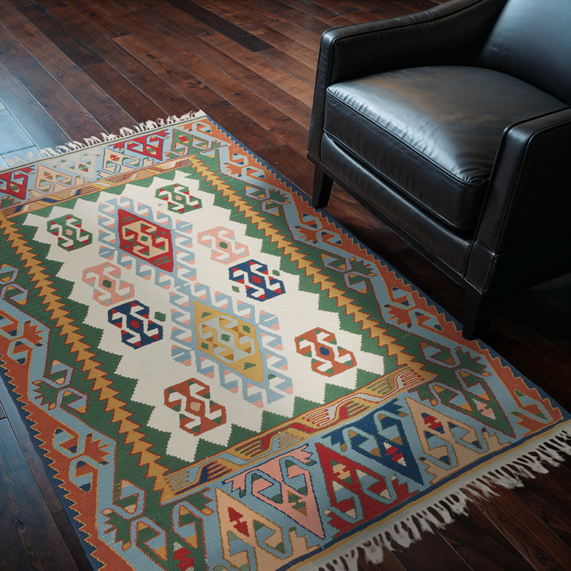 New Handwoven Turkish Kilim Rug - 4' 2" x 5' 11" (50" x 71") - K0080441