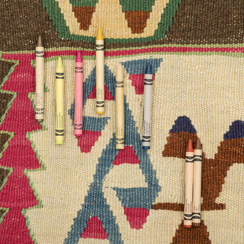 New Handwoven Turkish Kilim Rug - 3' 11" x 6' 2" (47" x 74") - K0080442