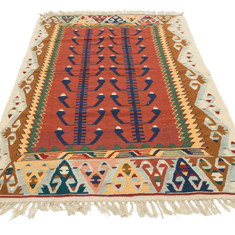 Yeni Kök Boya El Dokuma Kilim - 117 cm x 178 cm - K0080443