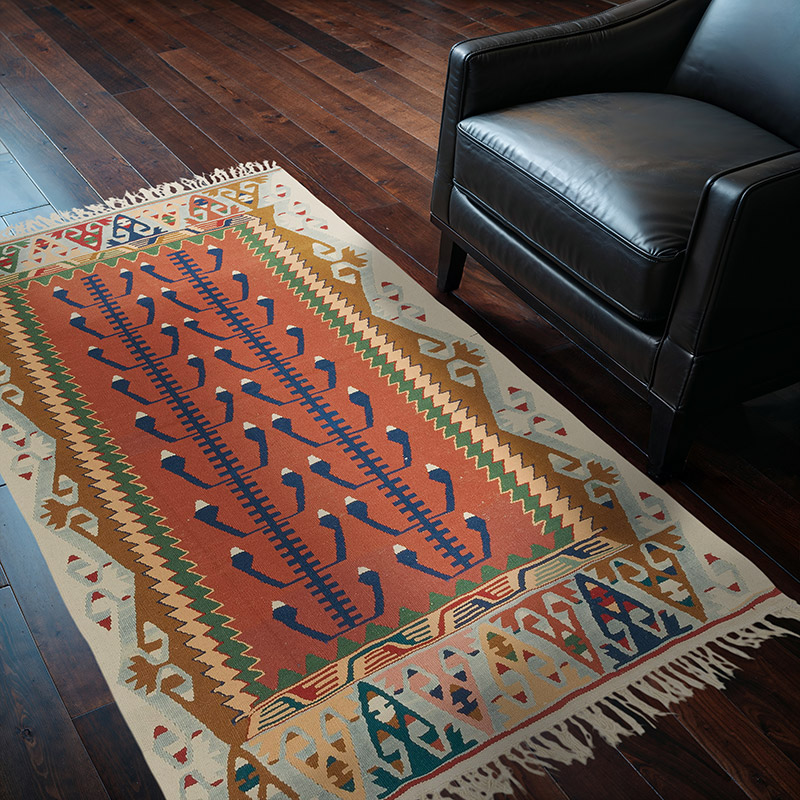 New Handwoven Turkish Kilim Rug - 3' 10" x 5' 10" (46" x 70") - K0080443