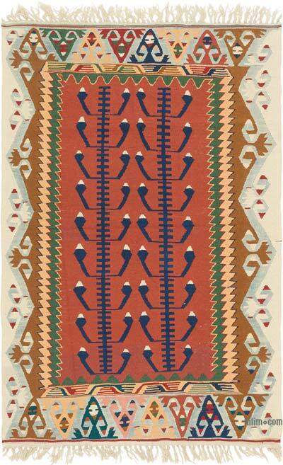New Handwoven Turkish Kilim Rug - 3' 10" x 5' 10" (46" x 70")