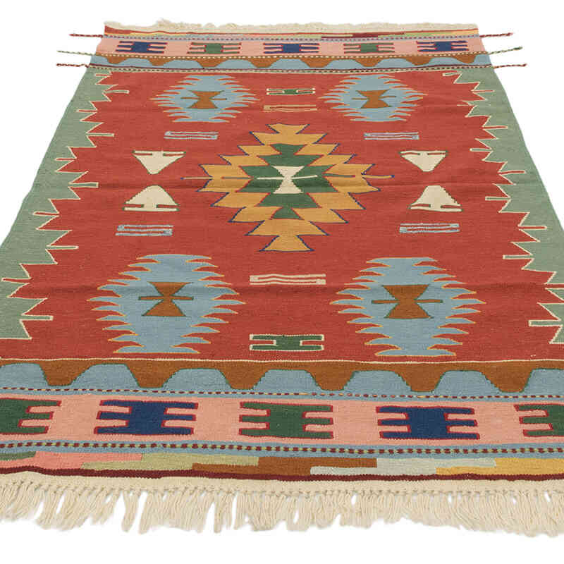 New Handwoven Turkish Kilim Rug - 3' 10" x 5' 10" (46" x 70") - K0080444