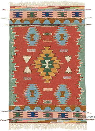 New Handwoven Turkish Kilim Rug - 3' 10" x 5' 10" (46" x 70")