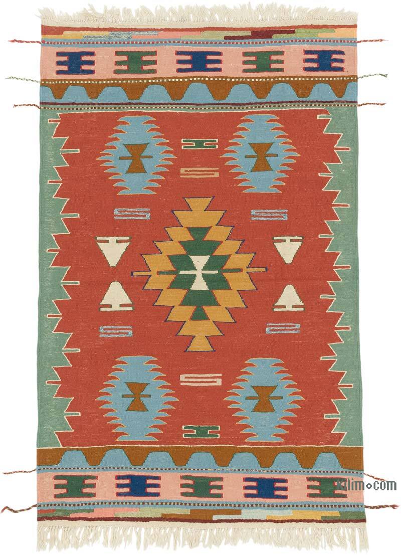 New Handwoven Turkish Kilim Rug - 3' 10" x 5' 10" (46" x 70") - K0080444