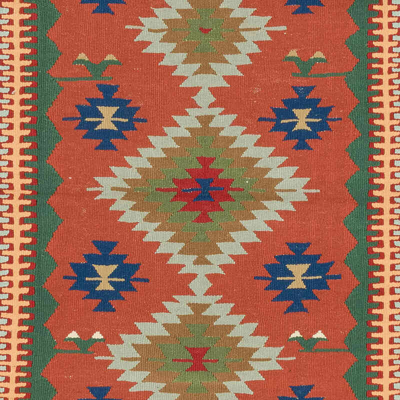 New Handwoven Turkish Kilim Rug - 4'  x 5' 5" (48" x 65") - K0080446