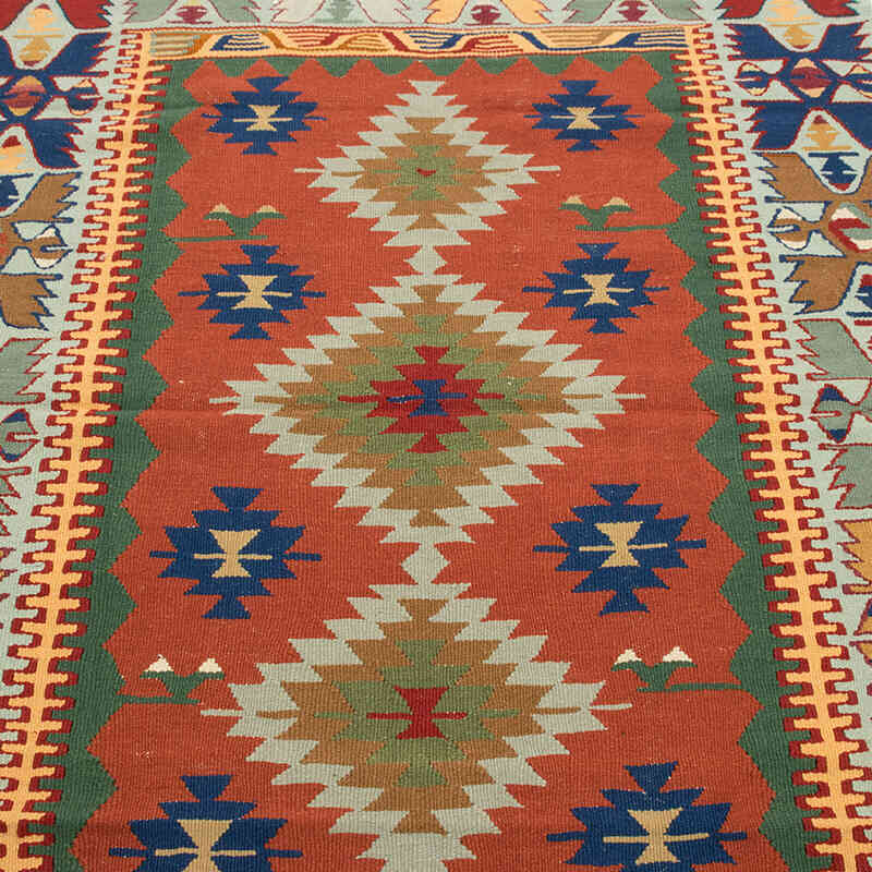 New Handwoven Turkish Kilim Rug - 4'  x 5' 5" (48" x 65") - K0080446
