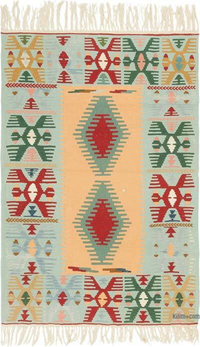 New Handwoven Turkish Kilim Rug - 3' 8" x 5' 6" (44" x 66")