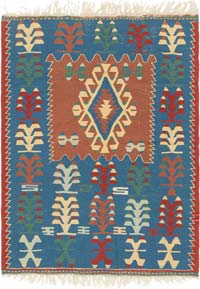 New Handwoven Turkish Kilim Rug - 3' 1" x 4' 1" (37" x 49")