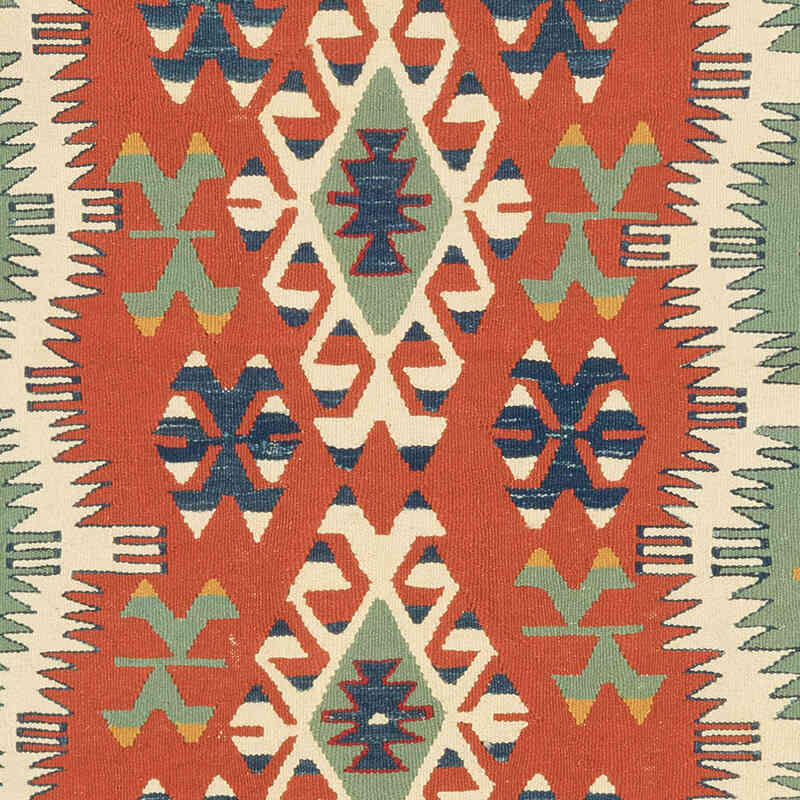 New Handwoven Turkish Kilim Rug - 3' 7" x 5' 9" (43" x 69") - K0080453