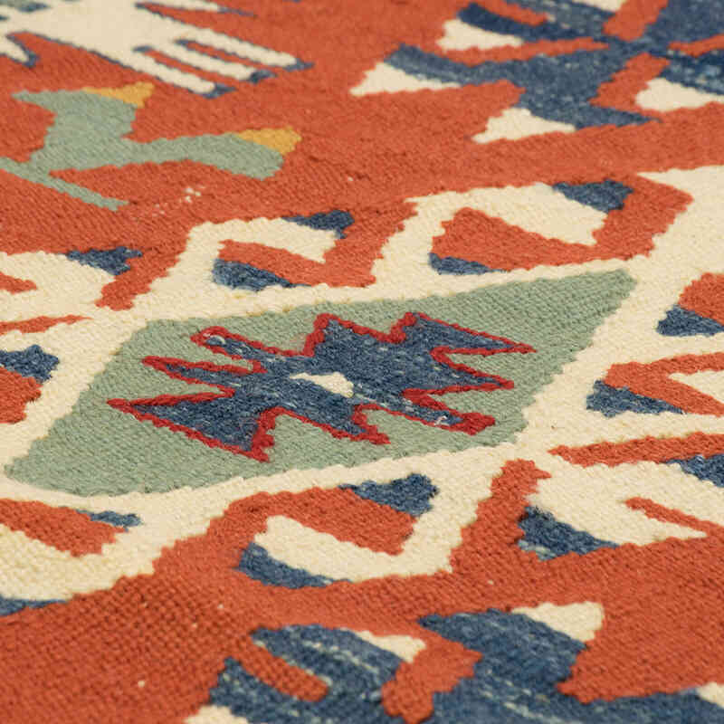 New Handwoven Turkish Kilim Rug - 3' 7" x 5' 9" (43" x 69") - K0080453