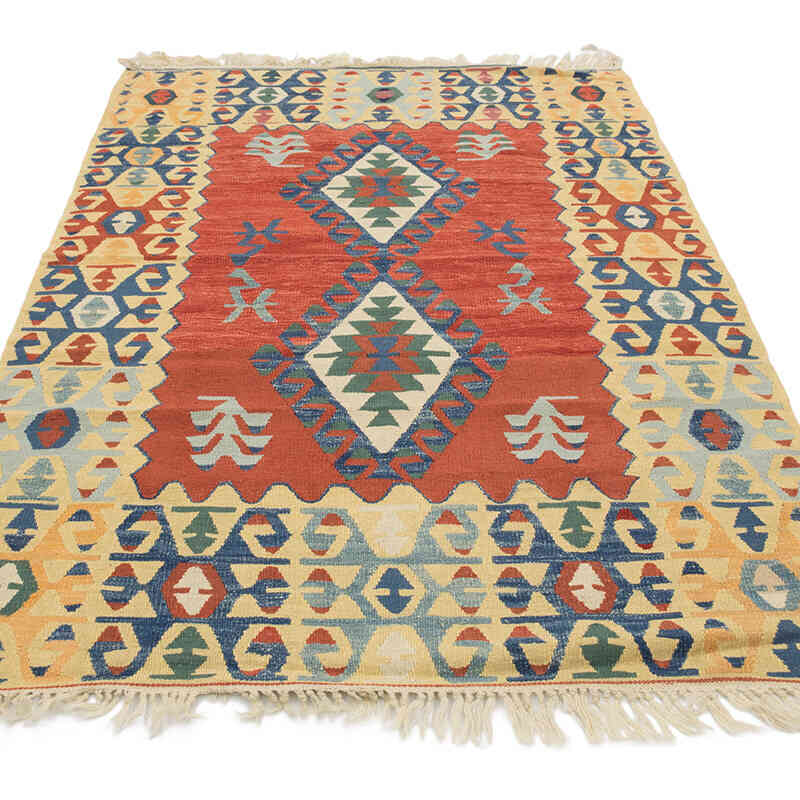 Yeni Kök Boya El Dokuma Kilim - 123 cm x 180 cm - K0080455