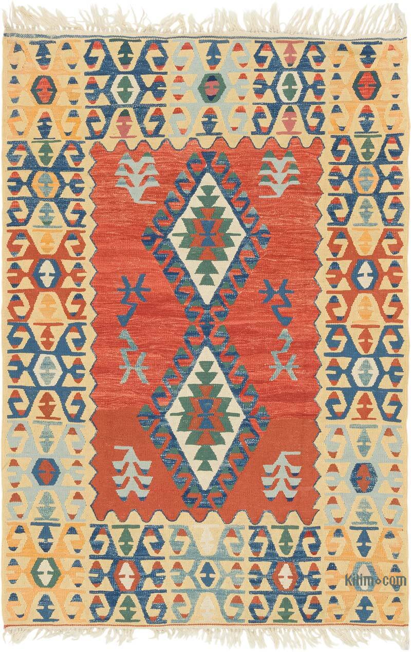 Yeni Kök Boya El Dokuma Kilim - 123 cm x 180 cm - K0080455