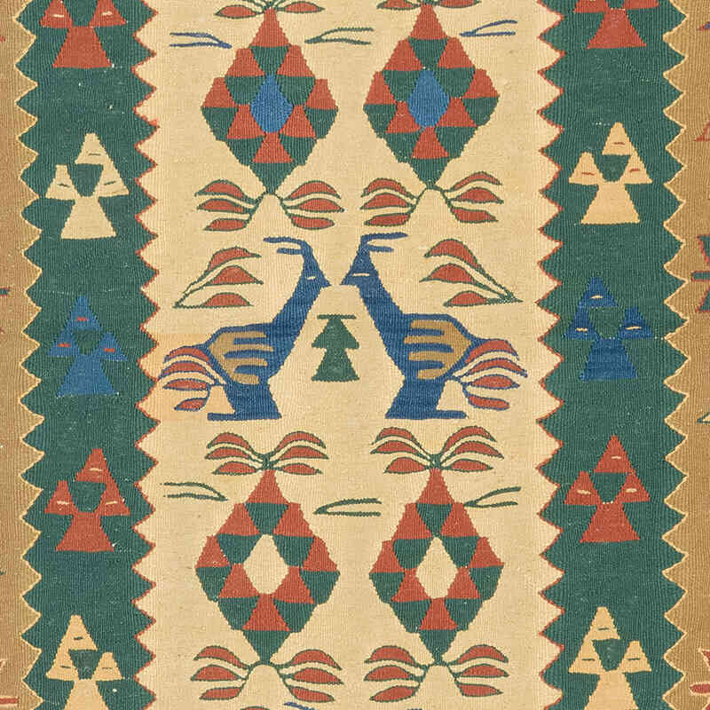 New Handwoven Turkish Kilim Rug - 3' 8" x 5' 5" (44" x 65") - K0080456