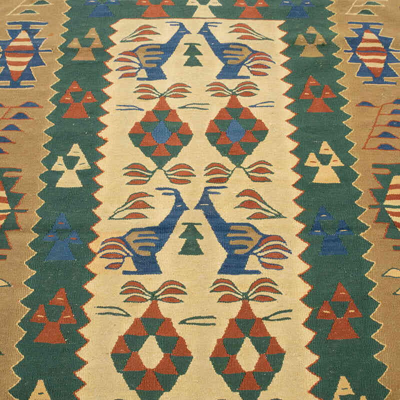 New Handwoven Turkish Kilim Rug - 3' 8" x 5' 5" (44" x 65") - K0080456