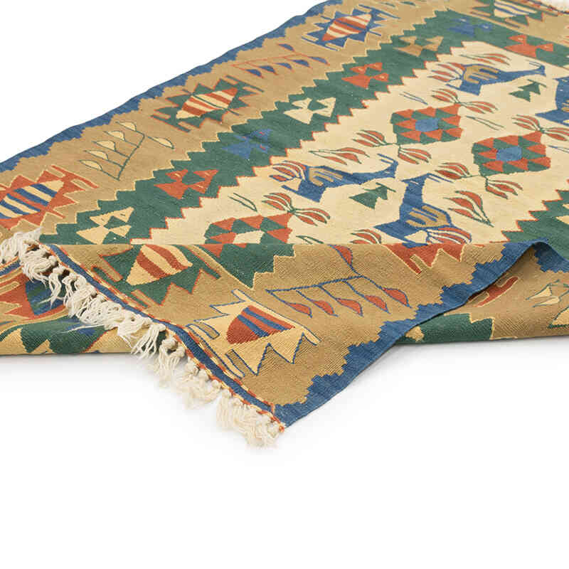 New Handwoven Turkish Kilim Rug - 3' 8" x 5' 5" (44" x 65") - K0080456