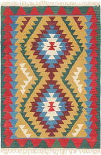 New Handwoven Turkish Kilim Rug - 3' 9" x 5' 5" (45" x 65")