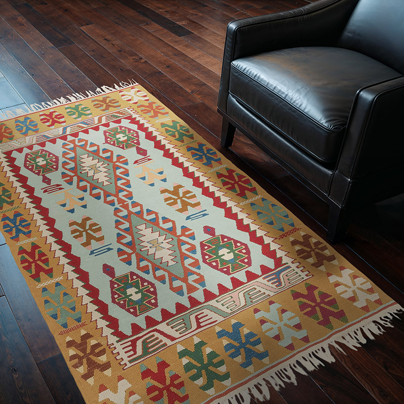 New Handwoven Turkish Kilim Rug - 3' 11" x 6' 1" (47" x 73") - K0080460
