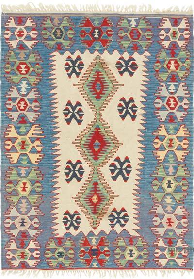 New Handwoven Turkish Kilim Rug - 4' 4" x 5' 11" (52" x 71")