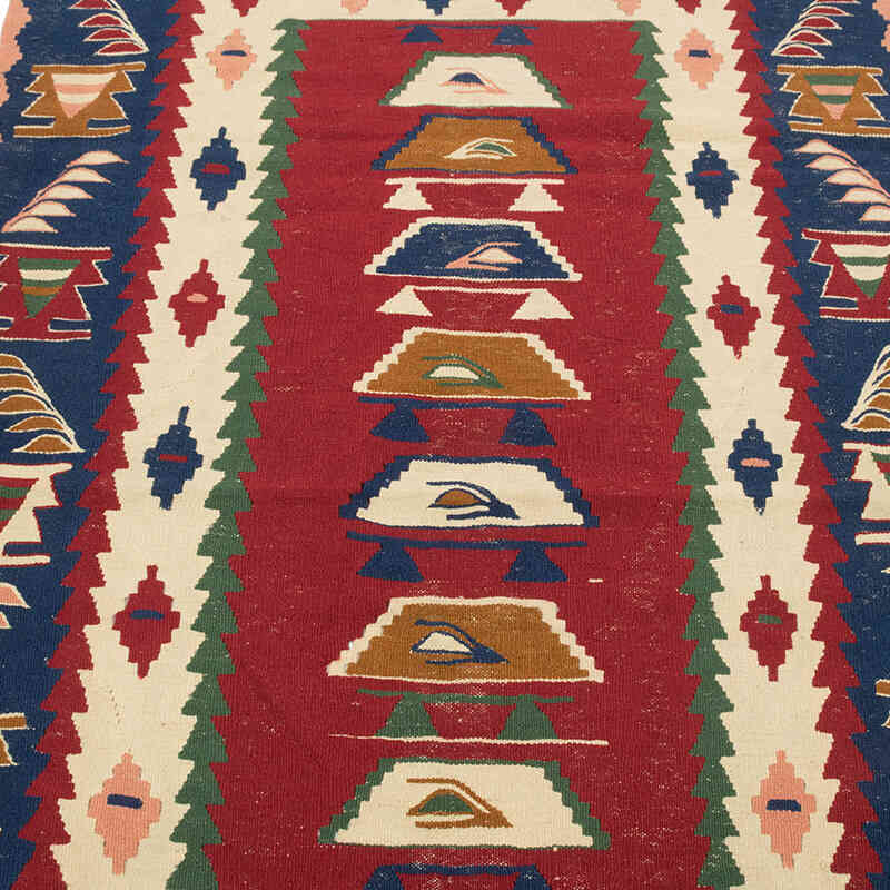 New Handwoven Turkish Kilim Rug - 3' 8" x 5' 5" (44" x 65") - K0080466
