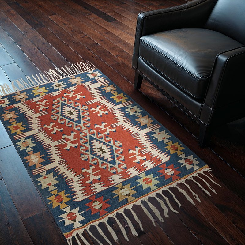 New Handwoven Turkish Kilim Rug - 3' 7" x 5' 1" (43" x 61") - K0080468