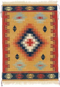 New Handwoven Turkish Kilim Rug - 3' 11" x 5' 7" (47" x 67")