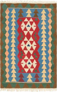 New Handwoven Turkish Kilim Rug - 4'  x 5' 11" (48" x 71")