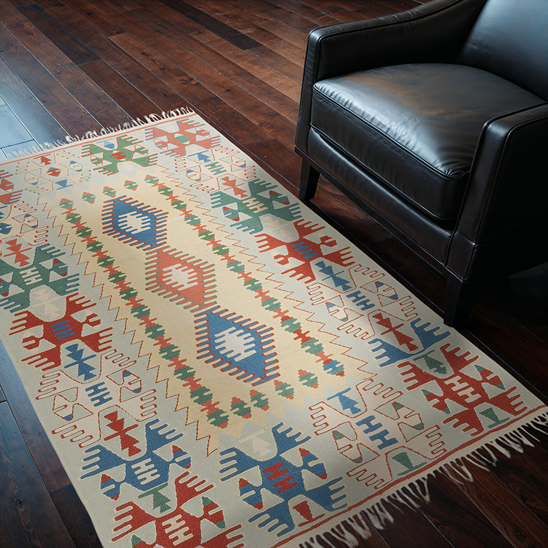 Nueva Alfombra Turca Kilim - 120 cm x 178 cm - K0080471