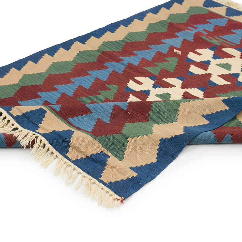 New Handwoven Turkish Kilim Rug - 4' 1" x 5' 5" (49" x 65") - K0080473