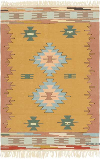 New Handwoven Turkish Kilim Rug - 3' 11" x 5' 11" (47" x 71")