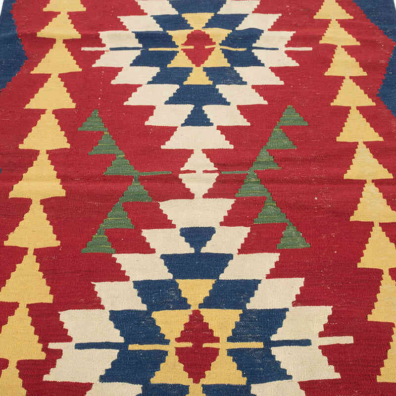 Yeni Kök Boya El Dokuma Kilim - 114 cm x 176 cm - K0080476