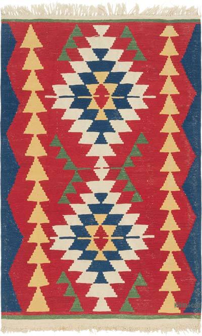 New Handwoven Turkish Kilim Rug - 3' 9" x 5' 9" (45" x 69")