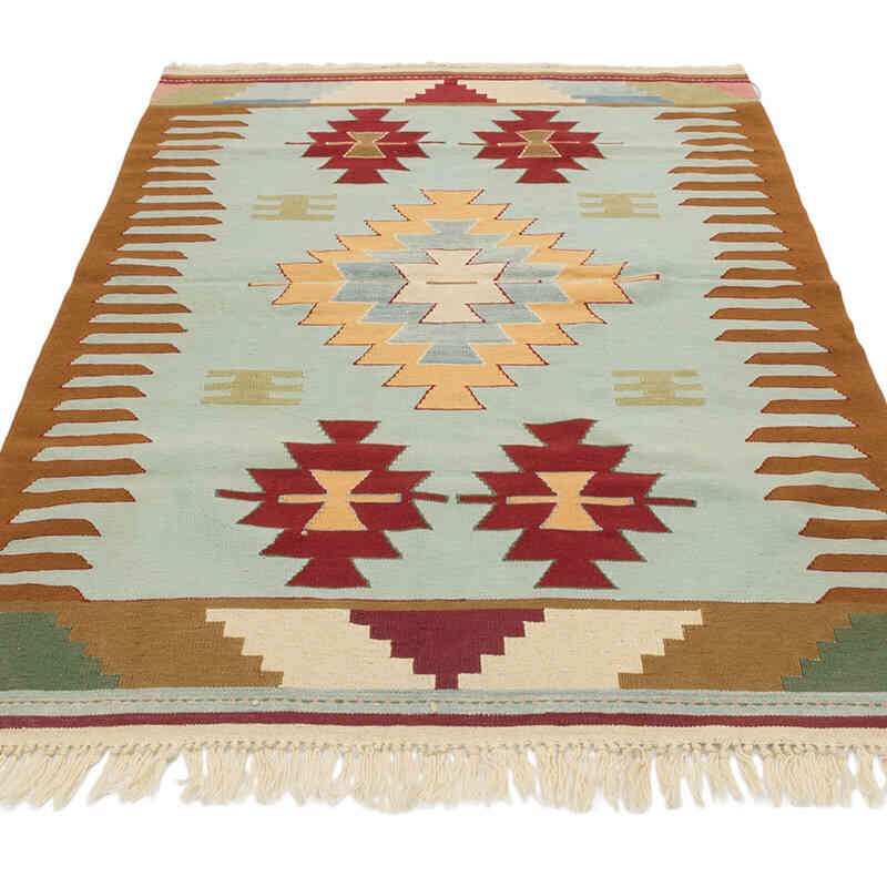 New Handwoven Turkish Kilim Rug - 3' 11" x 5' 9" (47" x 69") - K0080478