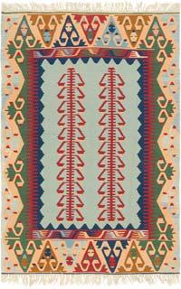 New Handwoven Turkish Kilim Rug - 4'  x 5' 11" (48" x 71")