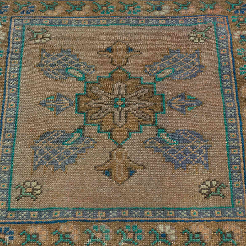 Vintage Turkish Hand-Knotted Rug - 1' 11" x 1' 11" (23" x 23") - K0080485