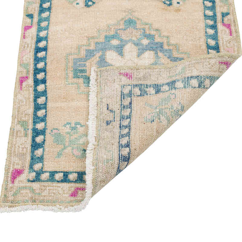 El Dokuma Vintage Halı - 51 cm x 95 cm - K0080493