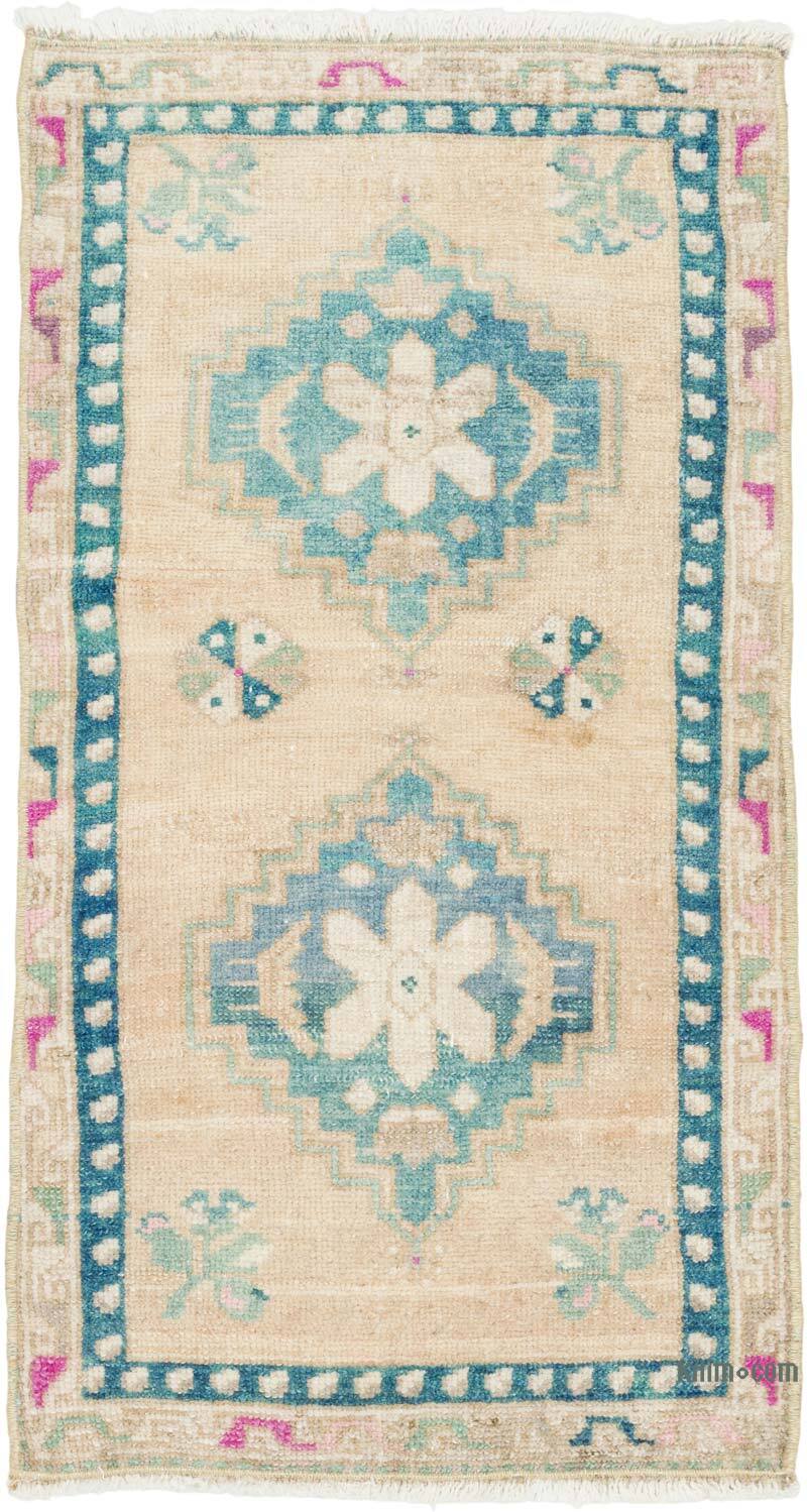 El Dokuma Vintage Halı - 51 cm x 95 cm - K0080493