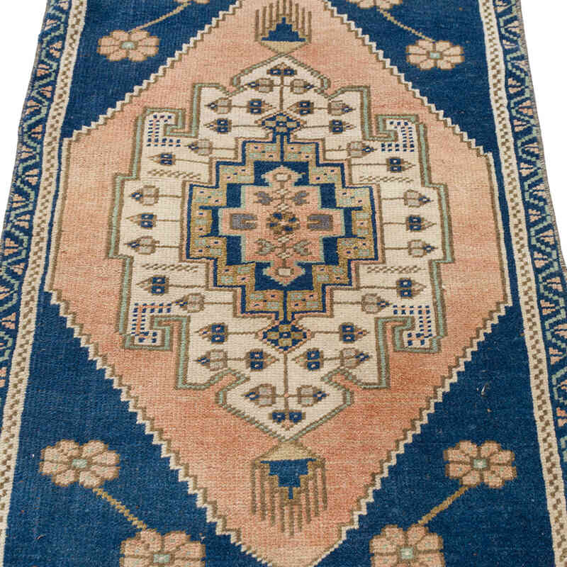 Alfombra Vintage Turca Anudada a Mano - 57 cm x 115 cm - K0080495