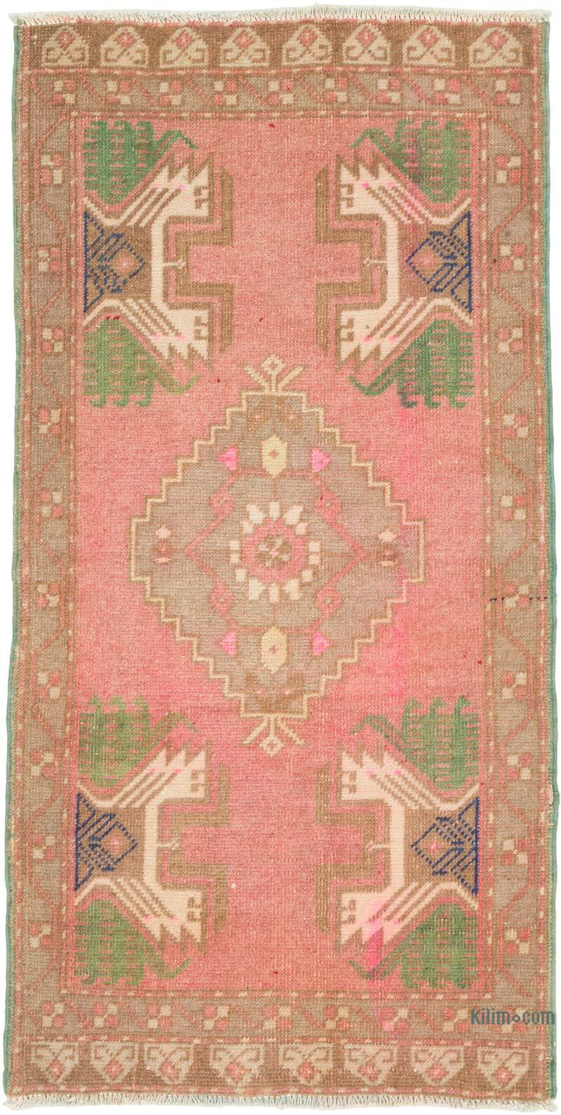 Vintage Turkish Hand-Knotted Rug - 1' 10" x 3' 6" (22" x 42") - K0080497