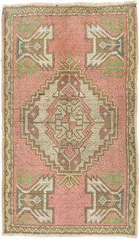 El Dokuma Vintage Halı - 56 cm x 93 cm