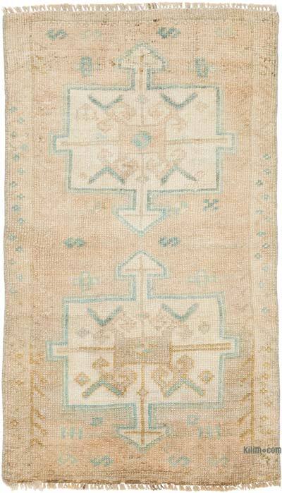 Alfombra Vintage Turca Anudada a Mano - 49 cm x 85 cm